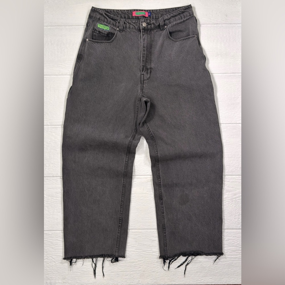 EMPYRE Tori Jeans Women 12 Black Carpenter Wide Leg Baggy Skate Denim HipHop Y2K